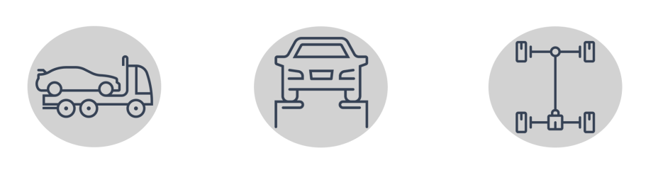 three mechanics icons